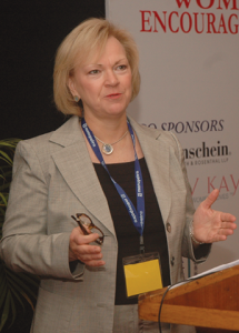 Susan Manch addresses delegates