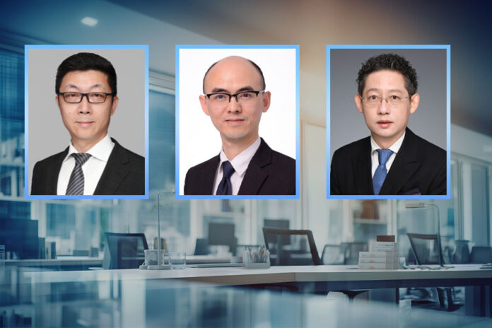 Vincent Zhu, Peter Zeng and Liu Hongjun