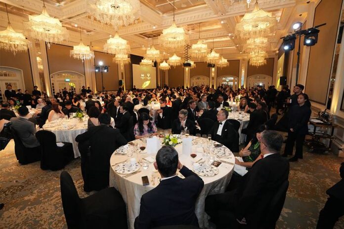 SCCA community gathers for SCCA annual black-tie 2024 event at Raffles Hotel.