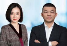From left: You Bailu and Xu Haibo